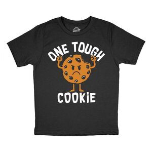 Youth Funny T Shirts One Tough Cookie Cute Chocolate Chip Cookie Tee For Kids
